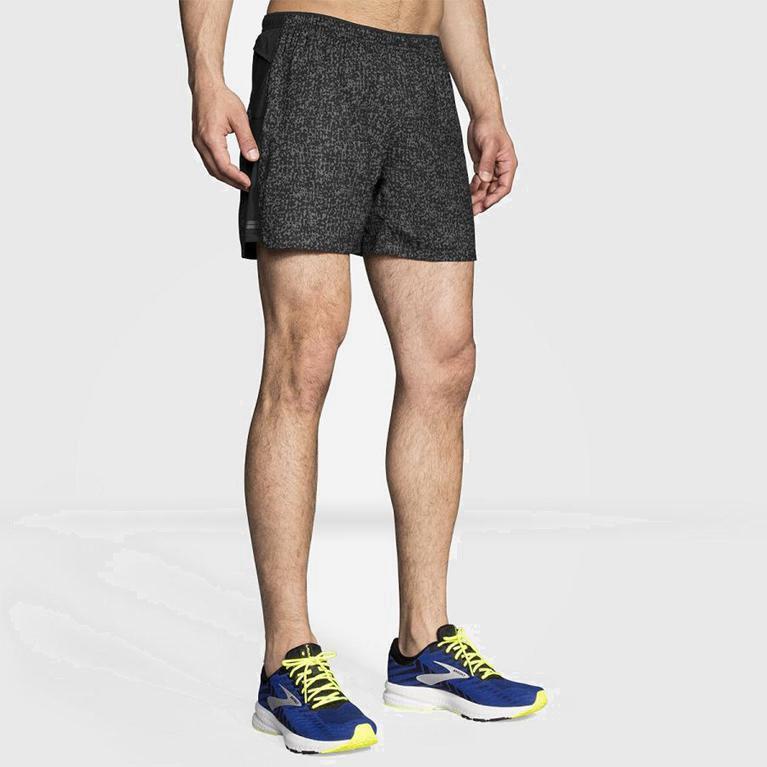 Brooks Sherpa 5 NZ - Men's Running Shorts - Grey (24350-ZEKX)